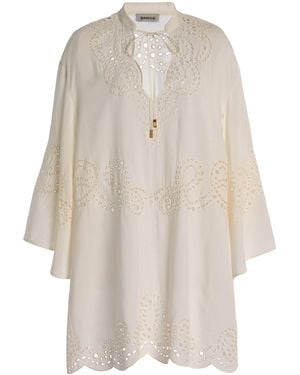 Jonathan Simkhai Sarina Broderie Anglaise Cotton-Blend Mini Dress - White
