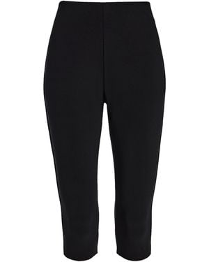 Birrot Exclusive Lay2 Bonded-Crepe Capri Trousers - Black
