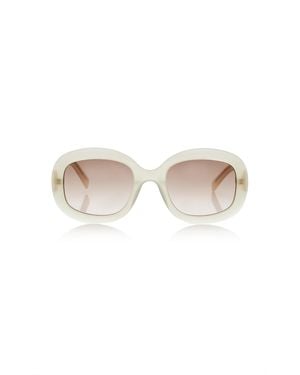 Givenchy City Oval-Framed Acetate Sunglasses - White