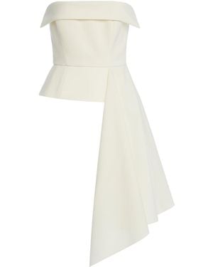 Del Core Bustier Handkerchief Top - White