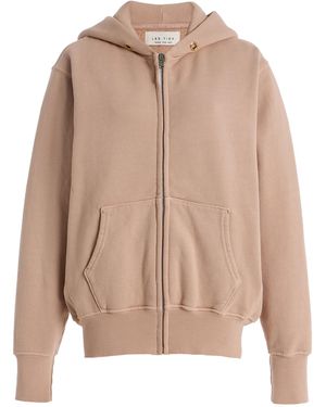 Les Tien Heavyweight Cotton Zip-Up Hoodie - Natural