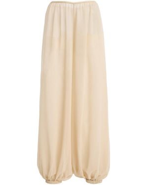 Frankie Shop Mio Chiffon Balloon Trousers - Natural