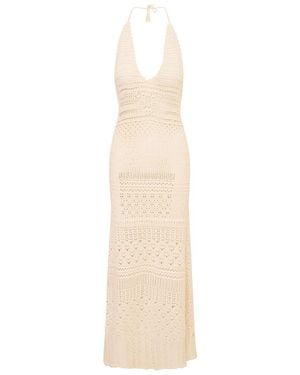 LoveShackFancy Massie Cotton Crochet Dress - White