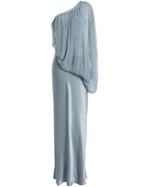 Third Form Exclusive Solstice One-Shoulder Chiffon Maxi Dress - Blue