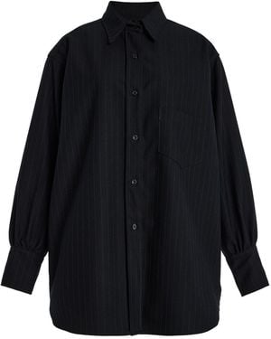 Sloan Boyfriend Wool Shirt - Black