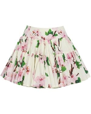 Oscar de la Renta Cotton Poplin Mini Skirt - White
