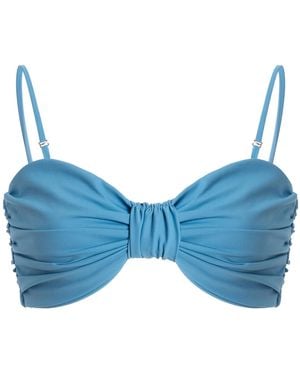 Sea Carmella Draped Bikini Top - Blue