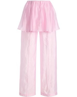 THE GARMENT Gilian Organza Peplum Trousers - Pink