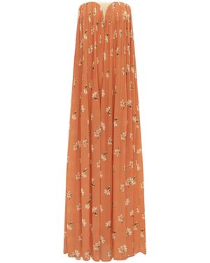 LEO LIN Dahlia Pleated Gown - Orange