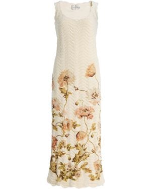 Cara Cara Orel Crocheted Cotton Midi Dress - Metallic