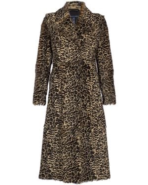 Zeynep Arcay Leopard-Print Shearling Coat - Brown