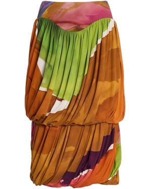 Ulla Johnson Reis Crepe Midi Bubble Skirt - Orange