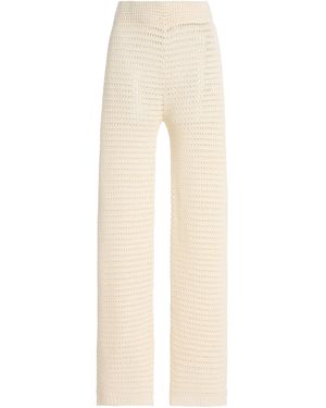 Leset Lucy Knit Cotton Trousers - Natural