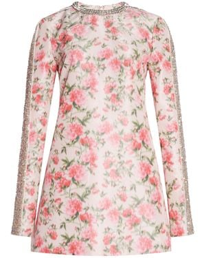 Giambattista Valli Embellished Taffeta Mini Dress - Pink