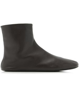 The Row Stella Shearling Booties - Black
