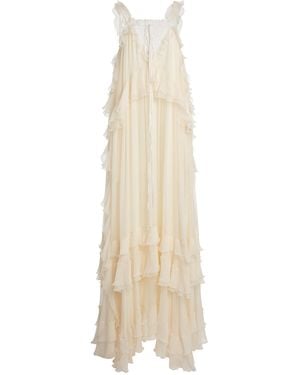 Chloé Ruffled Silk-Lace Maxi Dress - Natural
