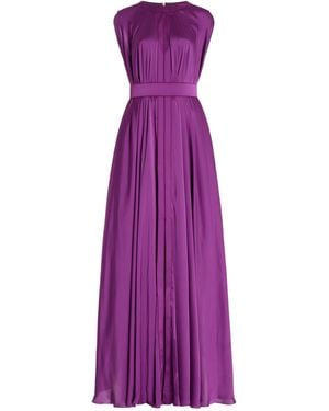 Maison Rabih Kayrouz Gathered Charmeuse Maxi Dress - Purple