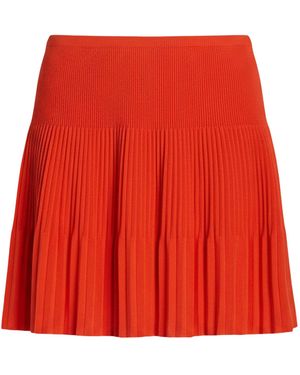 MACCAPANI Gerli Pleated Cotton Mini Skirt - Red