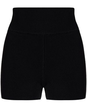 ELCE Exclusive Sol Ribbed-knit Shorts - Black
