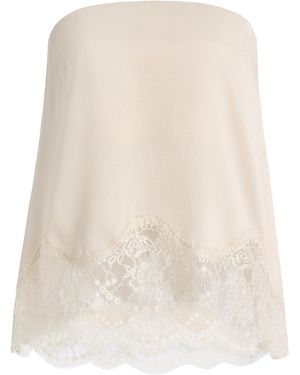 Third Form Visions Lace Strapless Top - White