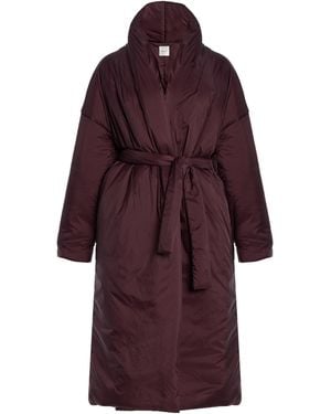 Leset Bo Shawl-Collar Puffer Coat - Red