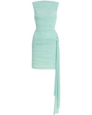 Maygel Coronel Entredos Ruched Jersey Mini Dress - Green