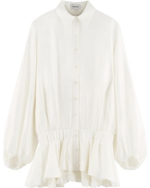 ARAKII Ruffled Balloon Mini Dress Exclusive - White