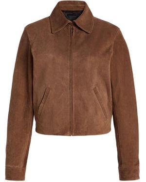 Nili Lotan Beauvais Suede Jacket - Brown