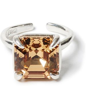 Chan Luu Caprice Sterling Crystal Toe Ring - White