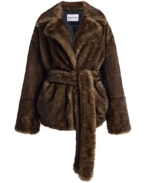 Stand Studio Silena Faux Shearling Jacket - Brown