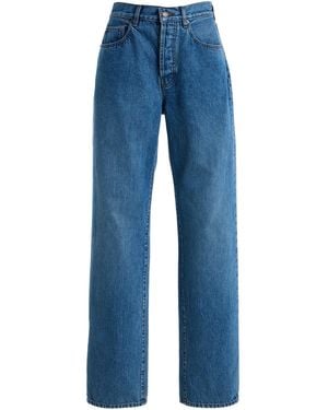 Kallmeyer Temple Rigid Mid-Rise Straight-Leg Jeans - Blue