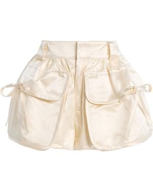 Sea Loraine Satin Bubble Shorts - Natural