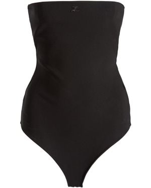 Courreges Strapless Lingerie Jersey Top - Black