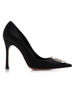 AMINA MUADDI Camelia Satin Court Shoes - Black