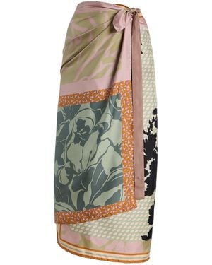 Dries Van Noten Floral Silk Pareo - Green