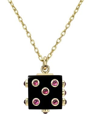 Rachel Quinn 14K Onyx And Sapphire Pendant - Black