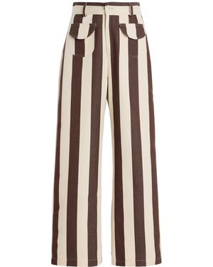 La Veste Parasol Cotton Trousers - Brown