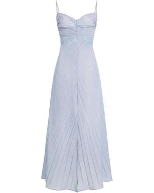 Georgia Hardinge Relic Pleated Metallic-Jersey Midi Dress - White
