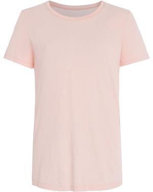 Another Tomorrow Exclusive Cotton T-Shirt - Pink