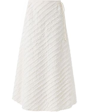 Chan Luu Million Strip Circle Skirt - White