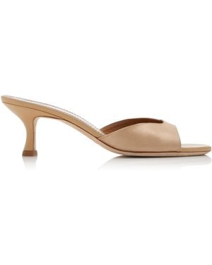 STAUD Brigitte Satin Mules - Metallic