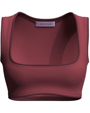 MACCAPANI Stretch Knit Bra Top - Red