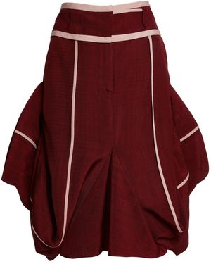 Christopher Esber Atlas Morphed Wool Midi Skirt - Red