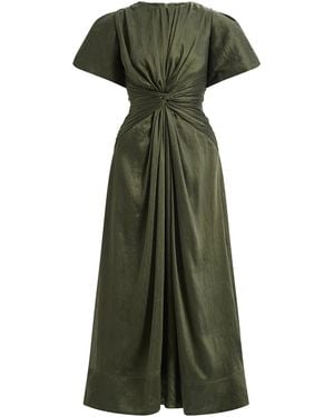 Aje. Movement Knotted Midi Dress - Green