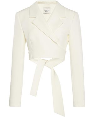 A.W.A.K.E. MODE Wrapped Suiting Jacket - White
