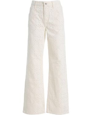 Citizens of Humanity Lindz Rigid Mid-Rise Wide-Leg Jeans - White