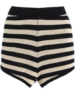 Posse Miles Striped Knit Shorts - Black