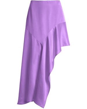 Third Form Threshold Flow Satin Midi Skirt - Purple