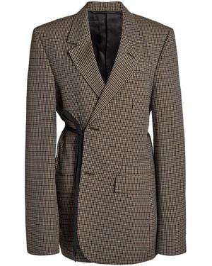Balenciaga Wrap Tailored Jacket - Brown