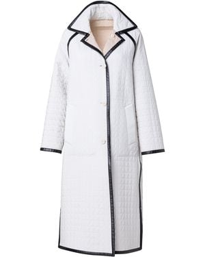 Akris Kevin Lerit Reversible Quilted Taffeta Coat - White